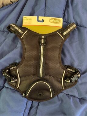 Lake & Trail Black Reflective Dog Harness - Medium
